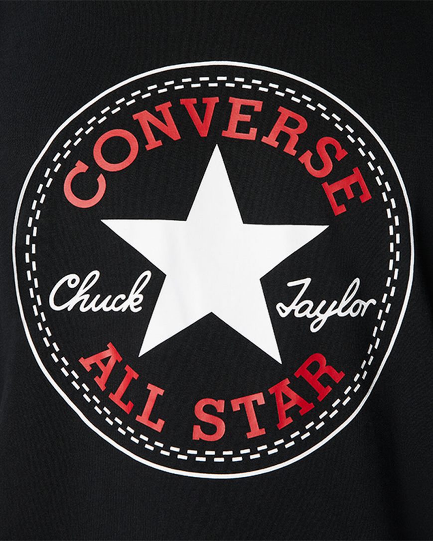 T-Shirts Barbati Converse Go-To All Star Patch Standard Fit Negrii | RO AWNZO301